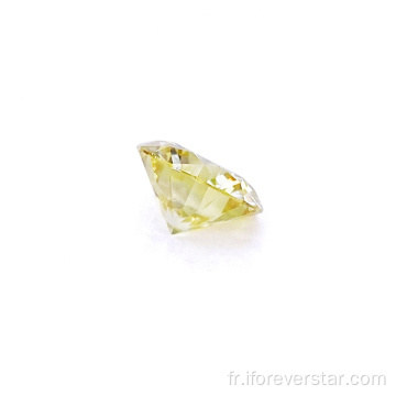 Diamant en pierre de Moisanite de couleur jaune clair